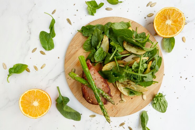 Selección de ingredientes frescos de temporada